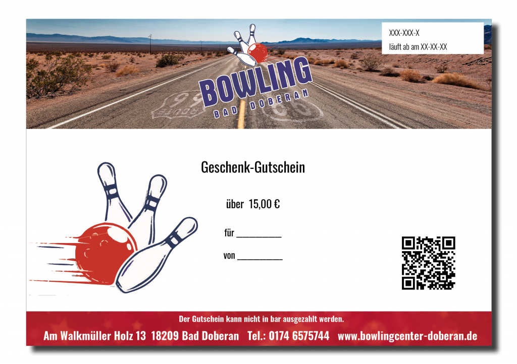 Wertgutschein 50,00 € | Marios Bowlingtreff